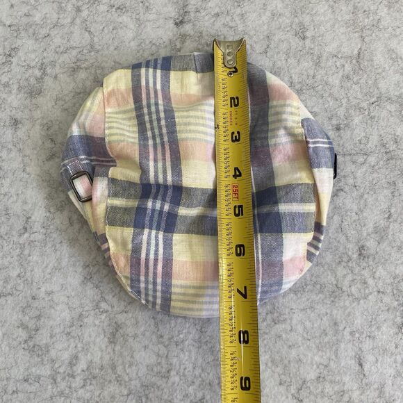 Janie & Jack Striped Linen Newsboy Hat Cap Size  3-6 monthsSummer preppy Plaid - Picture 5 of 6